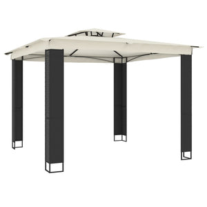 Pavillon mit Doppeldach Creme 2,94x2,94m