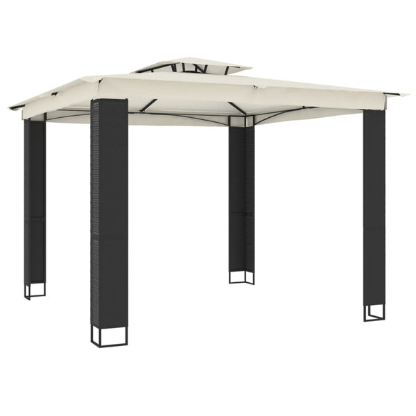 Pavillon mit Doppeldach Creme 2,94x2,94m