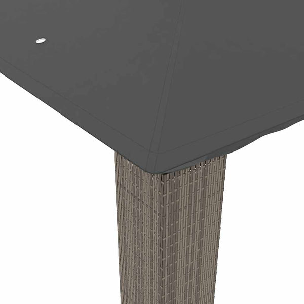Anthrazit Pavillon mit Doppeldach 2,94x2,94 m