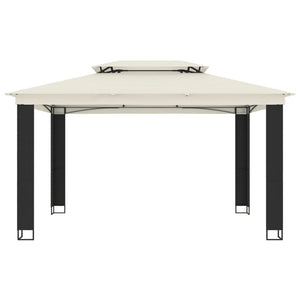 Pavillon mit Doppeldach Creme 3,94x2,96m