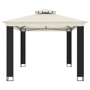Pavillon mit Doppeldach Creme 3,94x2,96m