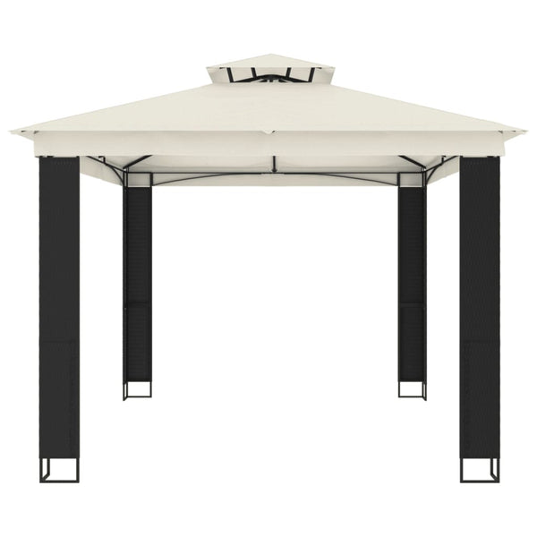 Pavillon mit Doppeldach Creme 3,94x2,96m