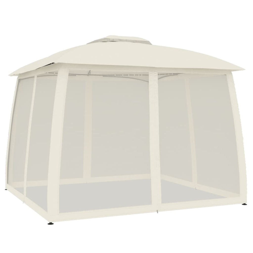 Pavillon Creme mit Doppeldach 2,93x2,93m
