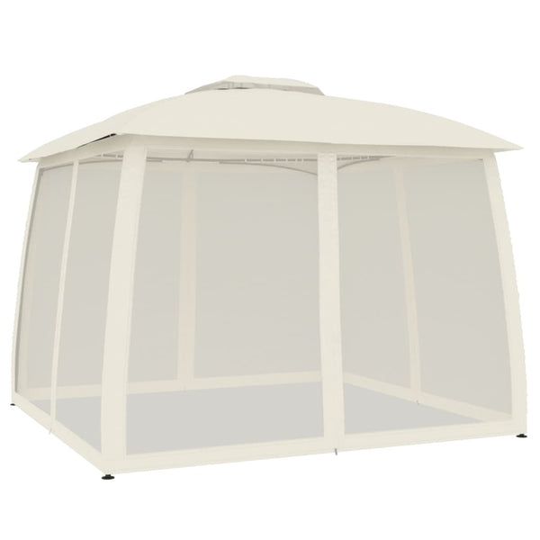 Pavillon Creme mit Doppeldach 2,93x2,93m