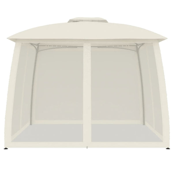 Pavillon Creme mit Doppeldach 2,93x2,93m
