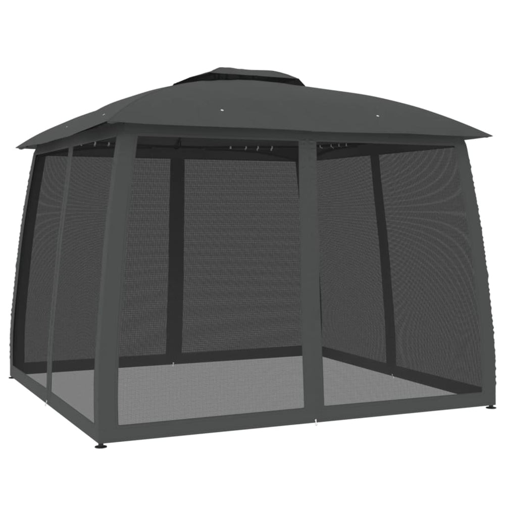 Pavillon mit Doppeldach Anthrazit 2,93x2,93m