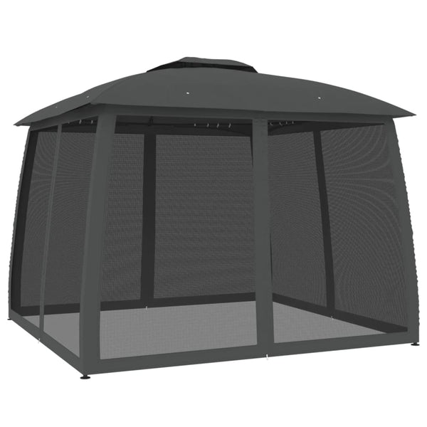 Pavillon mit Doppeldach Anthrazit 2,93x2,93m