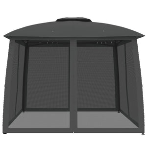 Pavillon mit Doppeldach Anthrazit 2,93x2,93m