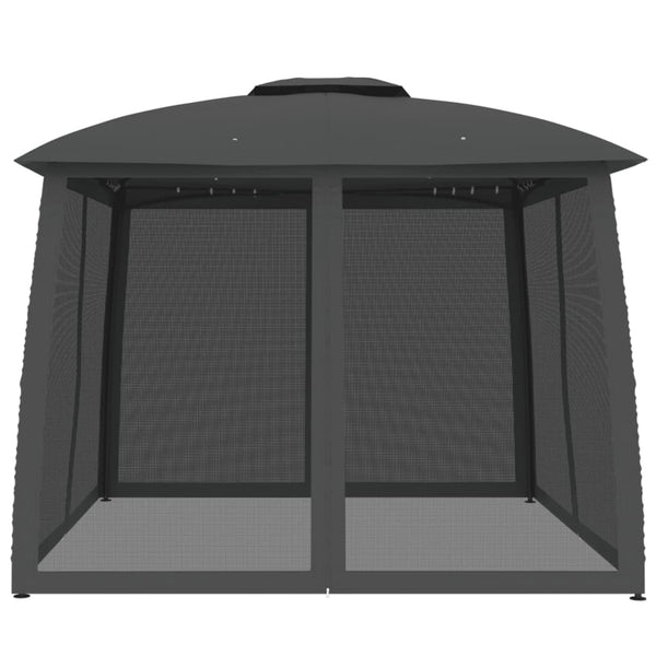Pavillon mit Doppeldach Anthrazit 2,93x2,93m