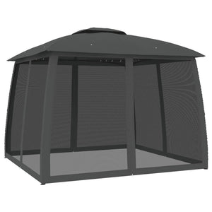 Pavillon mit Doppeldach Anthrazit 2,93x2,93m