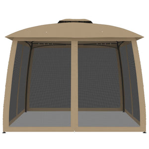 Pavillon mit Doppeldach Taupe 2,93x2,93 m