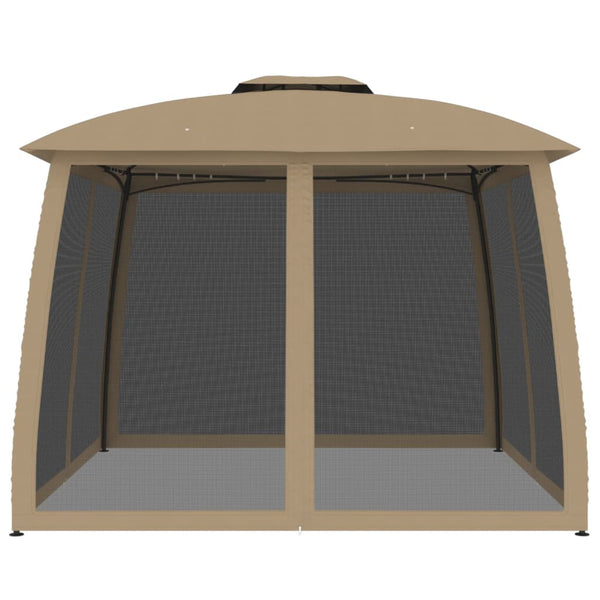 Pavillon mit Doppeldach Taupe 2,93x2,93 m