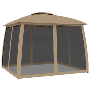 Pavillon mit Doppeldach Taupe 2,93x2,93 m