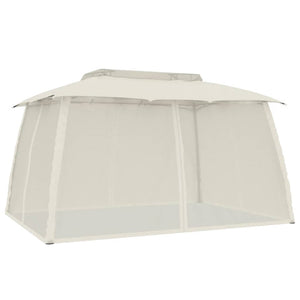 Pavillon mit Doppeldach Creme 3,93x2,93m