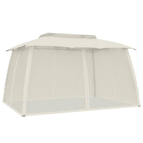 Pavillon mit Doppeldach Creme 3,93x2,93m