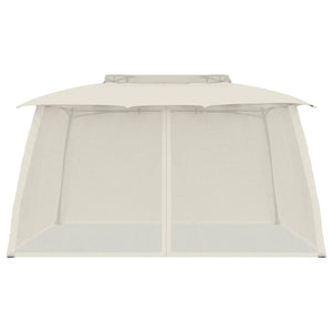 Pavillon mit Doppeldach Creme 3,93x2,93m