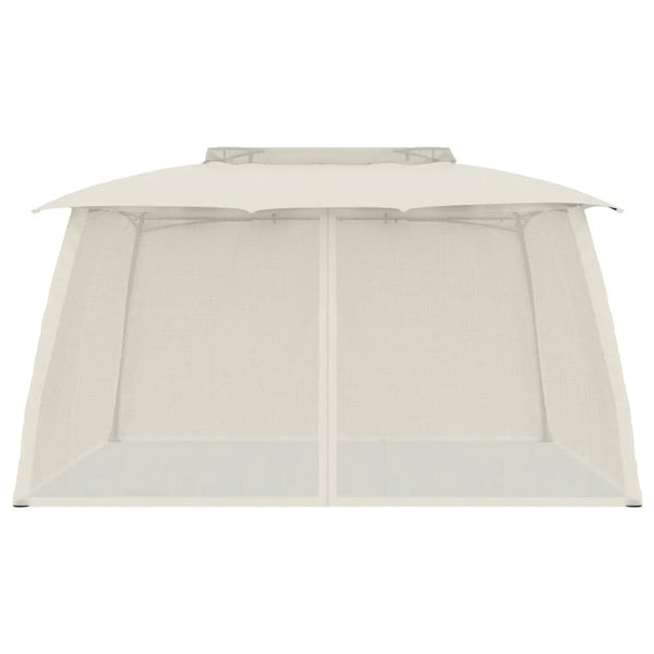 Pavillon mit Doppeldach Creme 3,93x2,93m