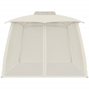 Pavillon mit Doppeldach Creme 3,93x2,93m