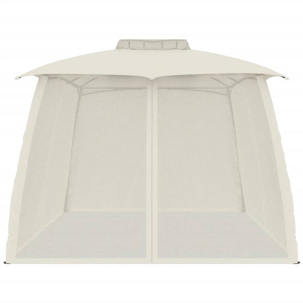 Pavillon mit Doppeldach Creme 3,93x2,93m