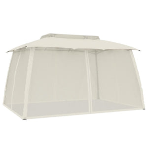 Pavillon mit Doppeldach Creme 3,93x2,93m