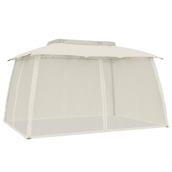 Pavillon mit Doppeldach Creme 3,93x2,93m