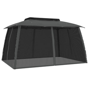 Pavillon Anthrazit mit Doppeldach 3,93x2,93m