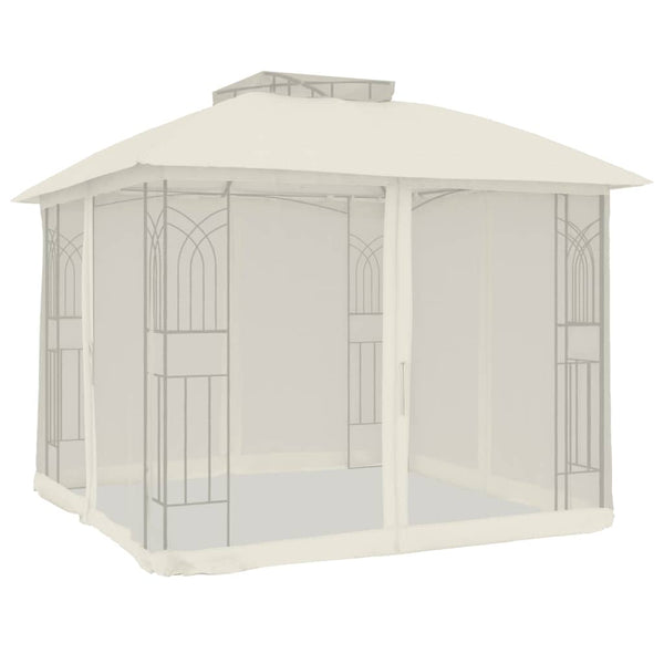 Pavillon mit Doppeldach Creme 2,94x2,94m