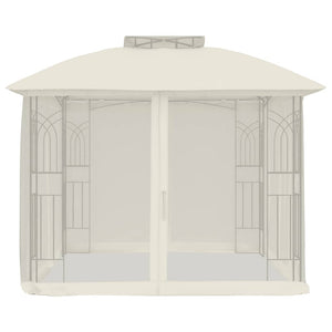 Pavillon mit Doppeldach Creme 2,94x2,94m