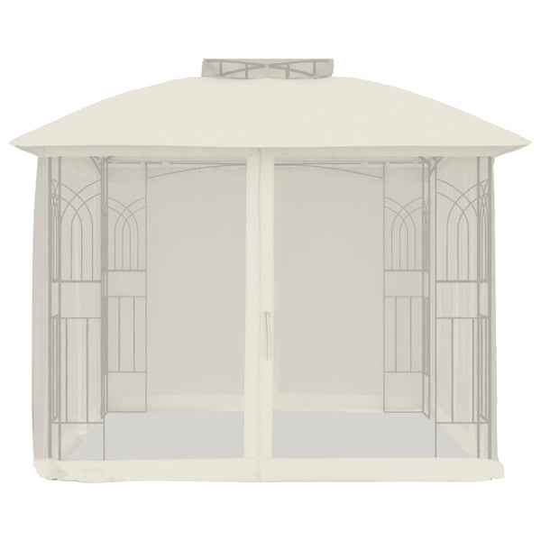 Pavillon mit Doppeldach Creme 2,94x2,94m