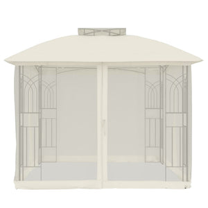 Pavillon mit Doppeldach Creme 2,94x2,94m