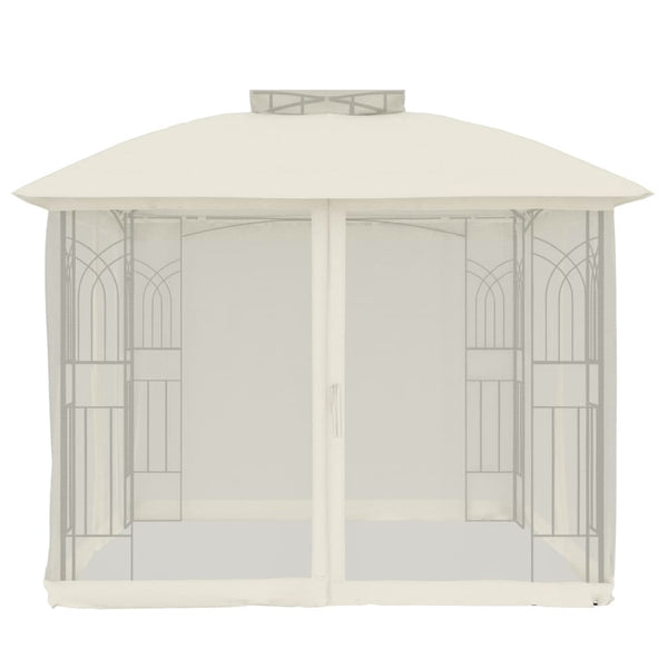 Pavillon mit Doppeldach Creme 2,94x2,94m