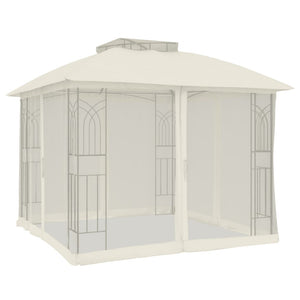 Pavillon mit Doppeldach Creme 2,94x2,94m