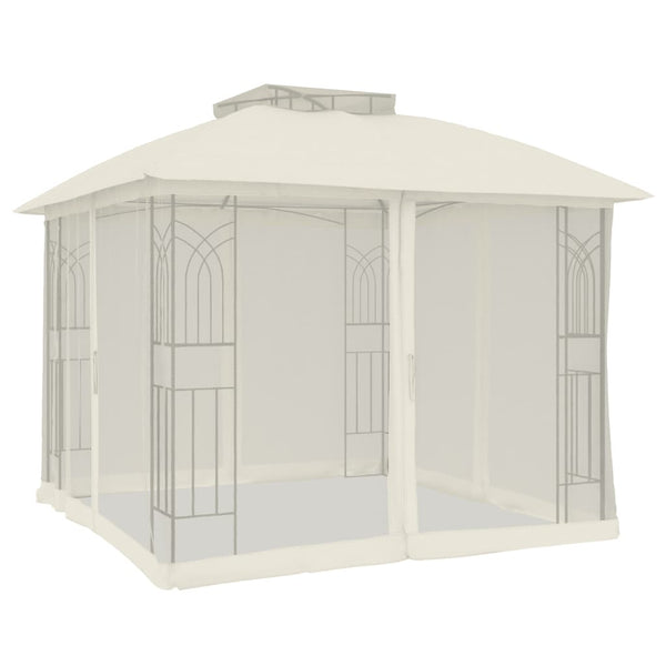 Pavillon mit Doppeldach Creme 2,94x2,94m
