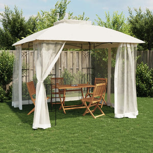 Pavillon mit Doppeldach Creme 2,94x2,94m