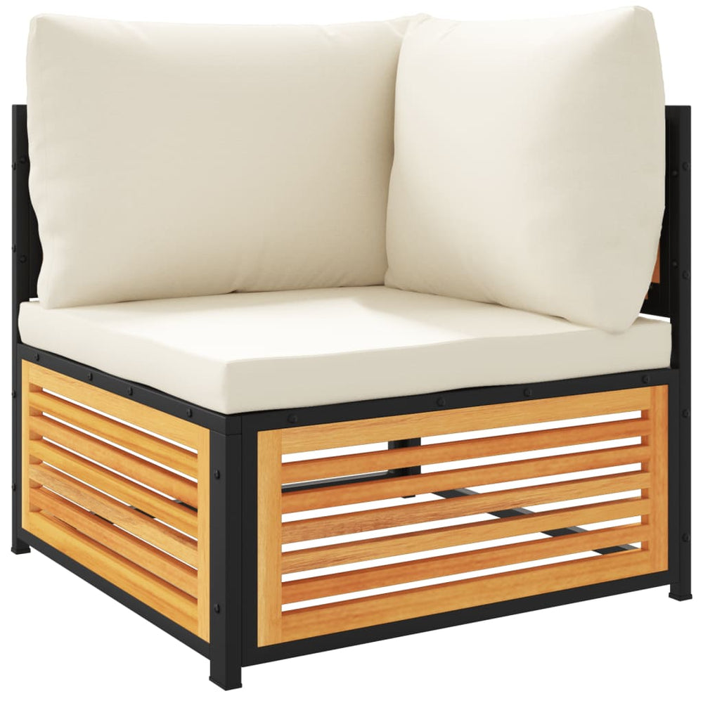 Garten Ecksofa Akazie mit Kissen