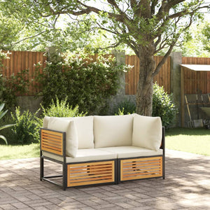 Garten Ecksofa Akazie mit Kissen