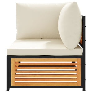 Garten Ecksofa Akazie mit Kissen