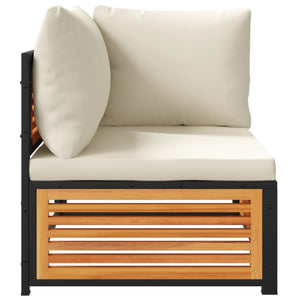Garten Ecksofa Akazie mit Kissen