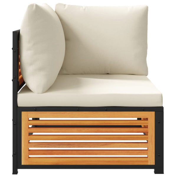 Garten Ecksofa Akazie mit Kissen