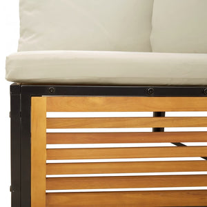 Garten Ecksofa Akazie mit Kissen