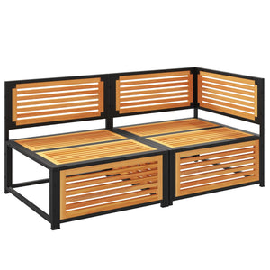 2-Sitzer Gartensofa Akazie mit Kissen