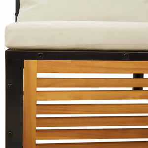 2-Sitzer Gartensofa Akazie mit Kissen