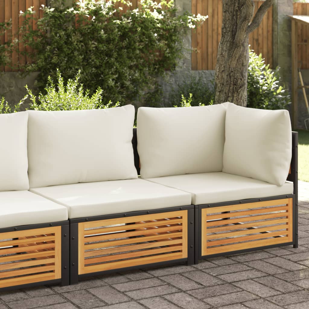 2-Sitzer Gartensofa Akazie mit Kissen
