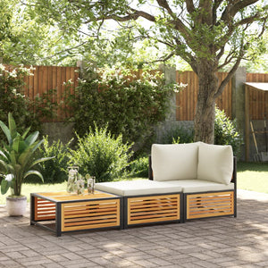 Akazie Gartentisch mit Hocker