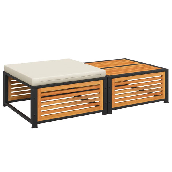 Akazie Gartentisch mit Hocker