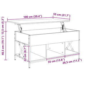 Couchtisch Räuchereiche 100x55 cm