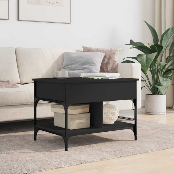 Schwarzer Couchtisch 70x50 cm