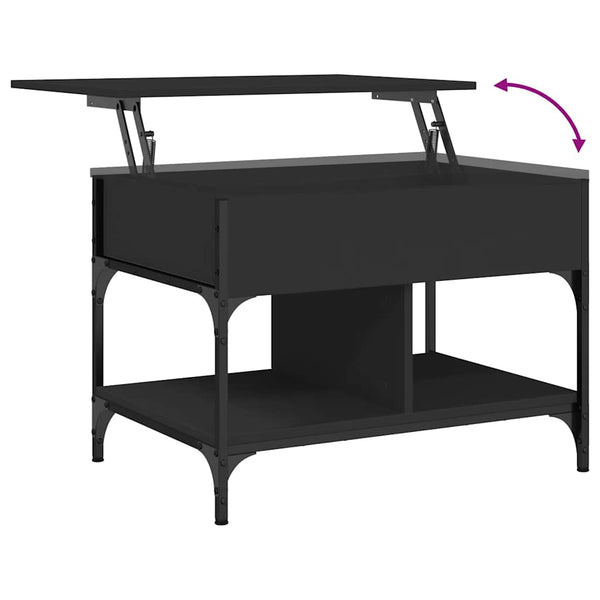 Schwarzer Couchtisch 70x50 cm