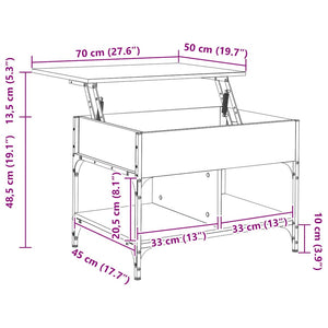 Couchtisch Braun Eichenoptik 70x50 cm