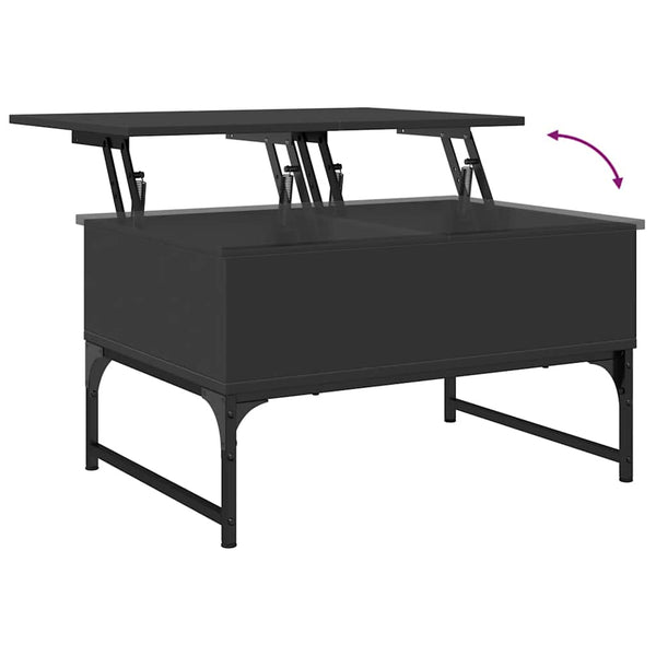 Schwarzer Couchtisch 70x50 cm
